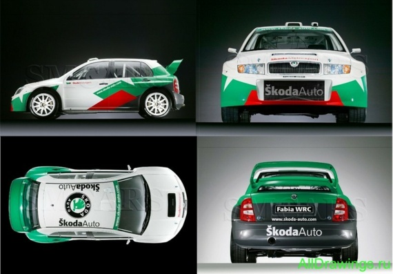 Skoda Fabia WRC (2003) (Skoda Fabia VRS (2003)) - drawings (drawings) of the car